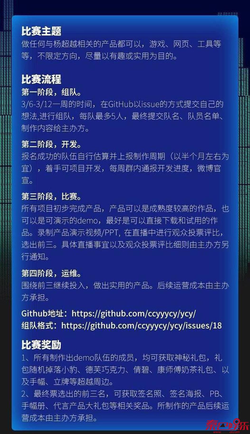 大赛在贴吧、官微等都贴出了比赛事宜。